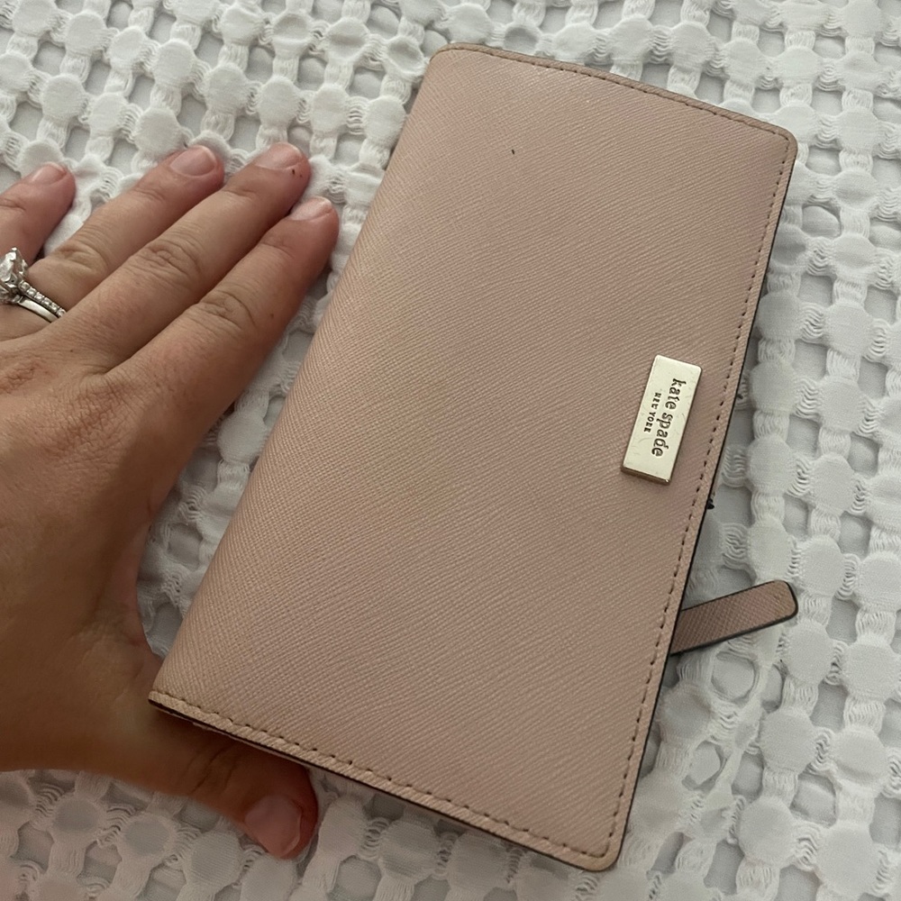 Small blush pink Kate Spade wallet